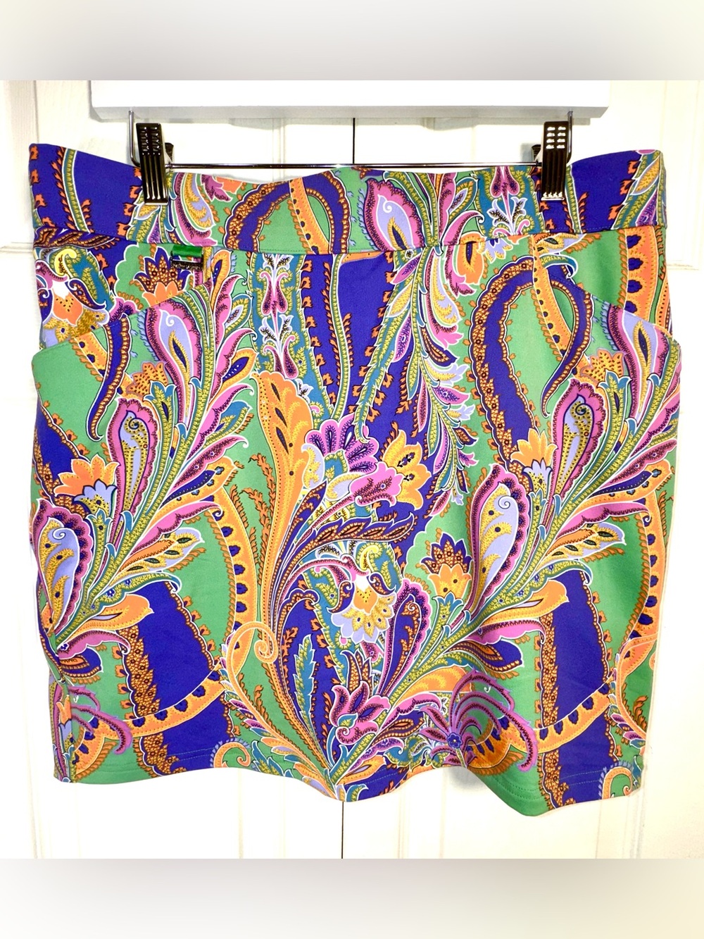 Polo Golf Ralph Lauren Multicolor Paisley Performance Skort Size L